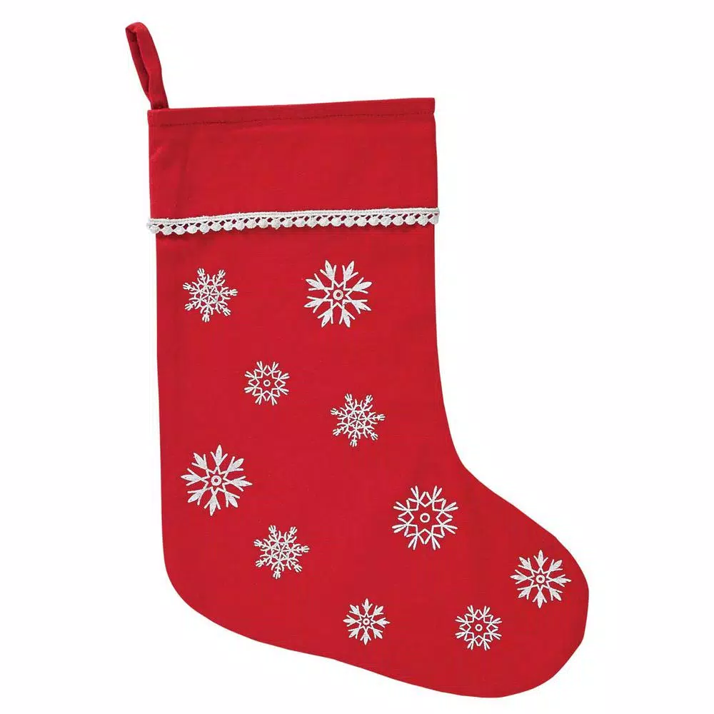 VHC Brands 15 In. Winter Wonderment Bright Red Traditional Christmas Decor Stocking 1 VHC Brands 15 In. Winter Wonderment Bright Red Traditional Christmas Decor Stocking
