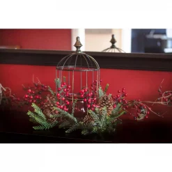 Nearly Natural Pine Berry Birdhouse Candelabrum -Indoor-Christmas-Decorations Sales unnamed file 1044