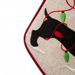 Glitzhome 21 In. Fabric Christmas Stocking – Dachshund -Indoor-Christmas-Decorations Sales unnamed file 1049