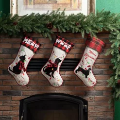 Glitzhome 21 In. Fabric Christmas Stocking – Dachshund -Indoor-Christmas-Decorations Sales unnamed file 1053