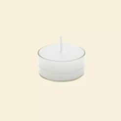 Zest Candle 1.5 In White Tealight Candles (50-Pack)
