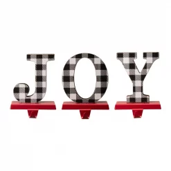 Glitzhome Wooden/Metal JOY Christmas Stocking Holder (Set Of 3)