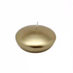 Zest Candle 3 In. Metallic Gold Floating Candles (Box Of 12)