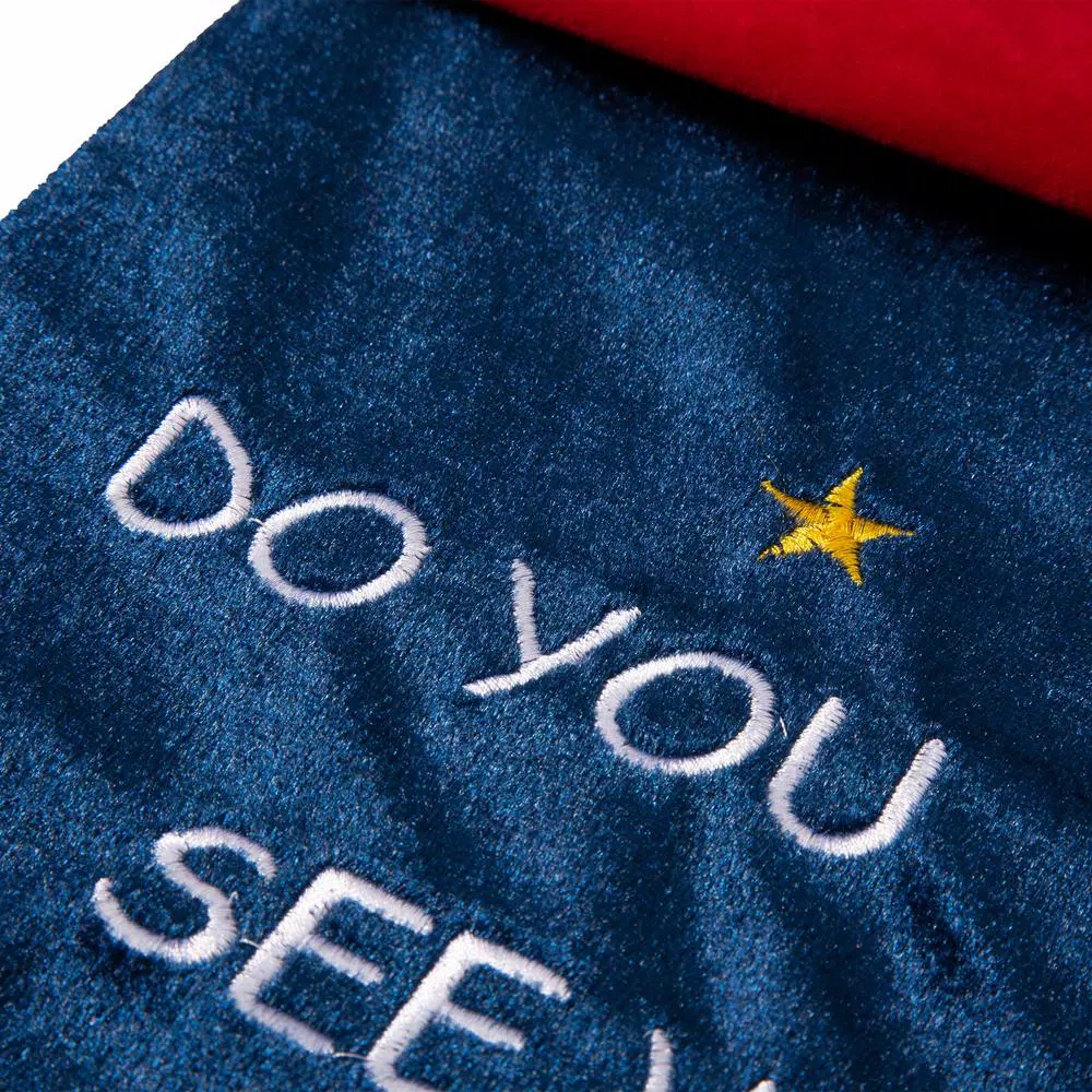 Glitzhome 36 In. H Polyester Velvet 3D Oversized Snowman Stocking 2 Glitzhome 36 In. H Polyester Velvet 3D Oversized Snowman Stocking - Image 2