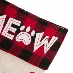 Glitzhome 21 In. Polyester LED Embroidered Linen Christmas Dog Stocking (2-Pack) -Indoor-Christmas-Decorations Sales unnamed file 1101