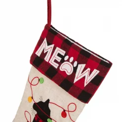 Glitzhome 21 In. Polyester LED Embroidered Linen Christmas Dog Stocking (2-Pack) -Indoor-Christmas-Decorations Sales unnamed file 1103