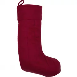 VHC Brands 20 In. Red Felt Christmas Traditional Decor Stocking