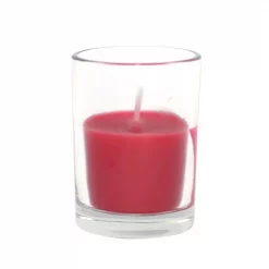 Zest Candle 2 In. Red Round Glass Votive Candles (12-Box)