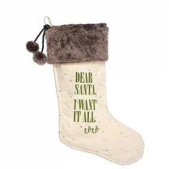 Amscan 21.5 In. X 7.5 In. Fabric Christmas Dear Santa Stocking