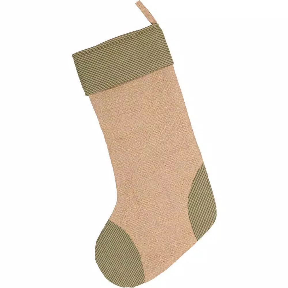 VHC Brands 20 In. Cotton And Jute Red Dolly Star Primitive Christmas Decor Pocket Stocking 2 VHC Brands 20 In. Cotton And Jute Red Dolly Star Primitive Christmas Decor Pocket Stocking - Image 2