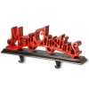 National Tree Company 18 In. Polyresin Merry Christmas Red Decor Includes Base And Hooks