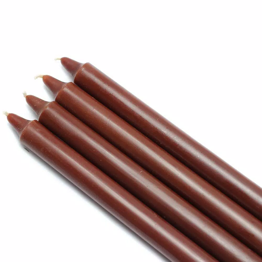 Zest Candle 10 In. Brown Straight Taper Candles (12-Set) 1 Zest Candle 10 In. Brown Straight Taper Candles (12-Set)