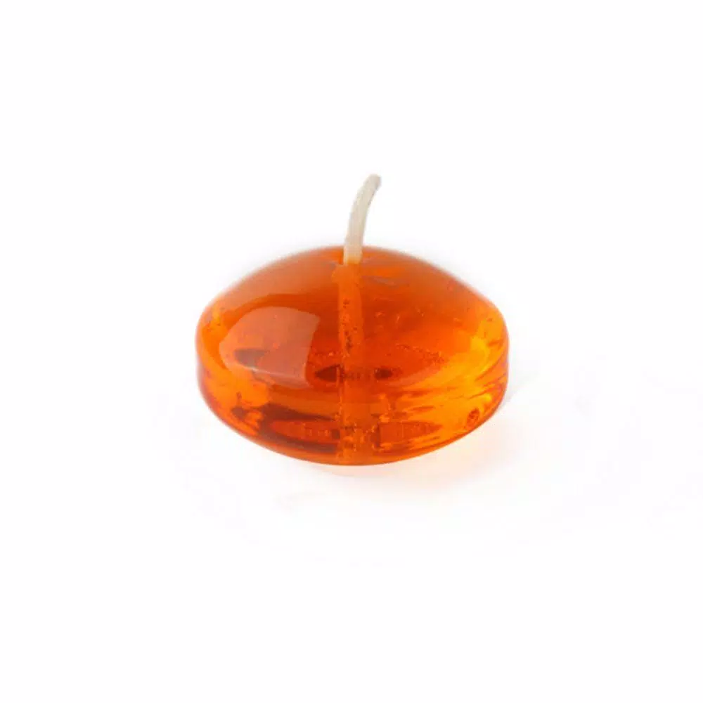 Zest Candle 1.75 In. Clear Orange Gel Floating Candles (Box Of 12) 1 Zest Candle 1.75 In. Clear Orange Gel Floating Candles (Box Of 12)