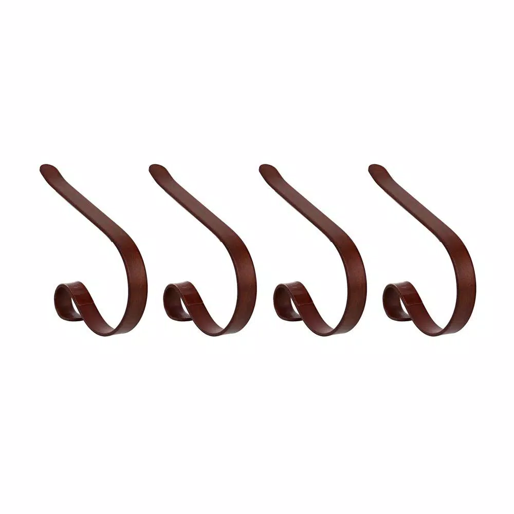 Haute Decor Original MantleClip Rustic Brown Stocking Holder (4-Pack) 1 Haute Decor Original MantleClip Rustic Brown Stocking Holder (4-Pack)