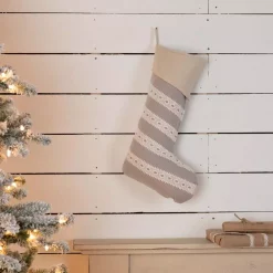 VHC Brands 20 In. Cotton/Felt Grey Margot Farmhouse Christmas Decor Stocking 5 VHC Brands 20 In. Cotton/Felt Grey Margot Farmhouse Christmas Decor Stocking -Indoor-Christmas-Decorations Sales unnamed file 1237