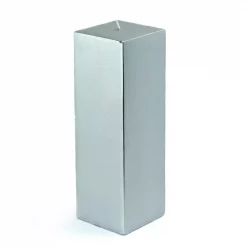 Zest Candle 3 In. X 9 In. Metallic Silver Square Pillar Candle Bulk (12-Box)