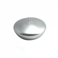 Zest Candle 3 In. Metallic Silver Floating Candles (Box Of 12)