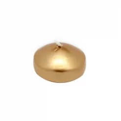 Zest Candle 1.75 In. Metallic Gold Floating Candles (Box Of 24)