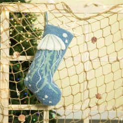 Glitzhome 19 In. L Hooked Stocking, 3D Jellyfish -Indoor-Christmas-Decorations Sales unnamed file 1339
