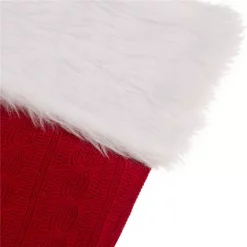 Glitzhome 20 In. Polyester Knitted Stocking With Faux Fur Cuff (2-Pack) -Indoor-Christmas-Decorations Sales unnamed file 1348