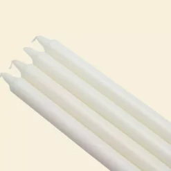 Zest Candle 10 In. White Straight Taper Candles (12-Set)