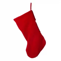 Glitzhome 21.00 In. H Acrylic/PolyesterPoinsettia Hooked Stocking -Indoor-Christmas-Decorations Sales unnamed file 326