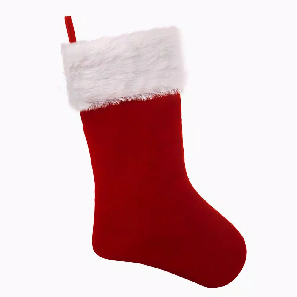 Haute Decor HangRight 18.7 In. Red And White Polyester Premium Stocking (2-Pack) 1 Haute Decor HangRight 18.7 In. Red And White Polyester Premium Stocking (2-Pack)