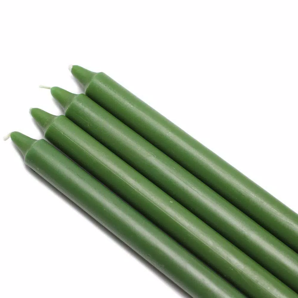 Zest Candle 10 In. Hunter Green Straight Taper Candles (12-Set) 1 Zest Candle 10 In. Hunter Green Straight Taper Candles (12-Set)