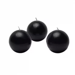 Zest Candle 2 In. Black Ball Candles (12-Box)
