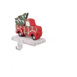 Glitzhome Wooden/Metal Red Car And Truck Stocking Holder (Set Of 2 ) -Indoor-Christmas-Decorations Sales unnamed file 366