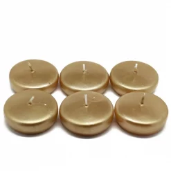 Zest Candle 2.25 In. Metallic Gold Floating Candles (24-Box)