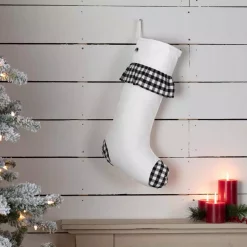 VHC Brands 20 In. Black Emmie Farmhouse Christmas Decor Check Ruffle Stocking 5 VHC Brands 20 In. Black Emmie Farmhouse Christmas Decor Check Ruffle Stocking -Indoor-Christmas-Decorations Sales unnamed file 409