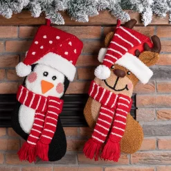 Glitzhome 19 In. H Acrylic/Polyester 3D Hooked Penguin And Reindeer Stocking (Set Of 2) 9 Glitzhome 19 In. H Acrylic/Polyester 3D Hooked Penguin And Reindeer Stocking (Set Of 2) -Indoor-Christmas-Decorations Sales unnamed file 416