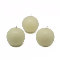 Zest Candle 2 In. Ivory Ball Candles (12-Box)