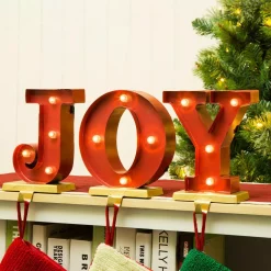 Glitzhome 8.46 In. H JOY Stocking Holder (Set Of 3) 9 Glitzhome 8.46 In. H JOY Stocking Holder (Set Of 3) -Indoor-Christmas-Decorations Sales unnamed file 495