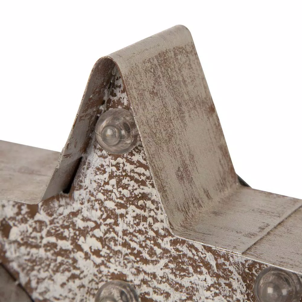 Glitzhome 7.5 In. H Marquee LED Lighted Christmas Stocking Holder Star 2 Glitzhome 7.5 In. H Marquee LED Lighted Christmas Stocking Holder Star - Image 2