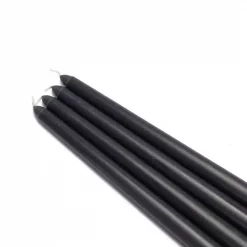 Zest Candle 12 In. Black Taper Candles (12-Set)