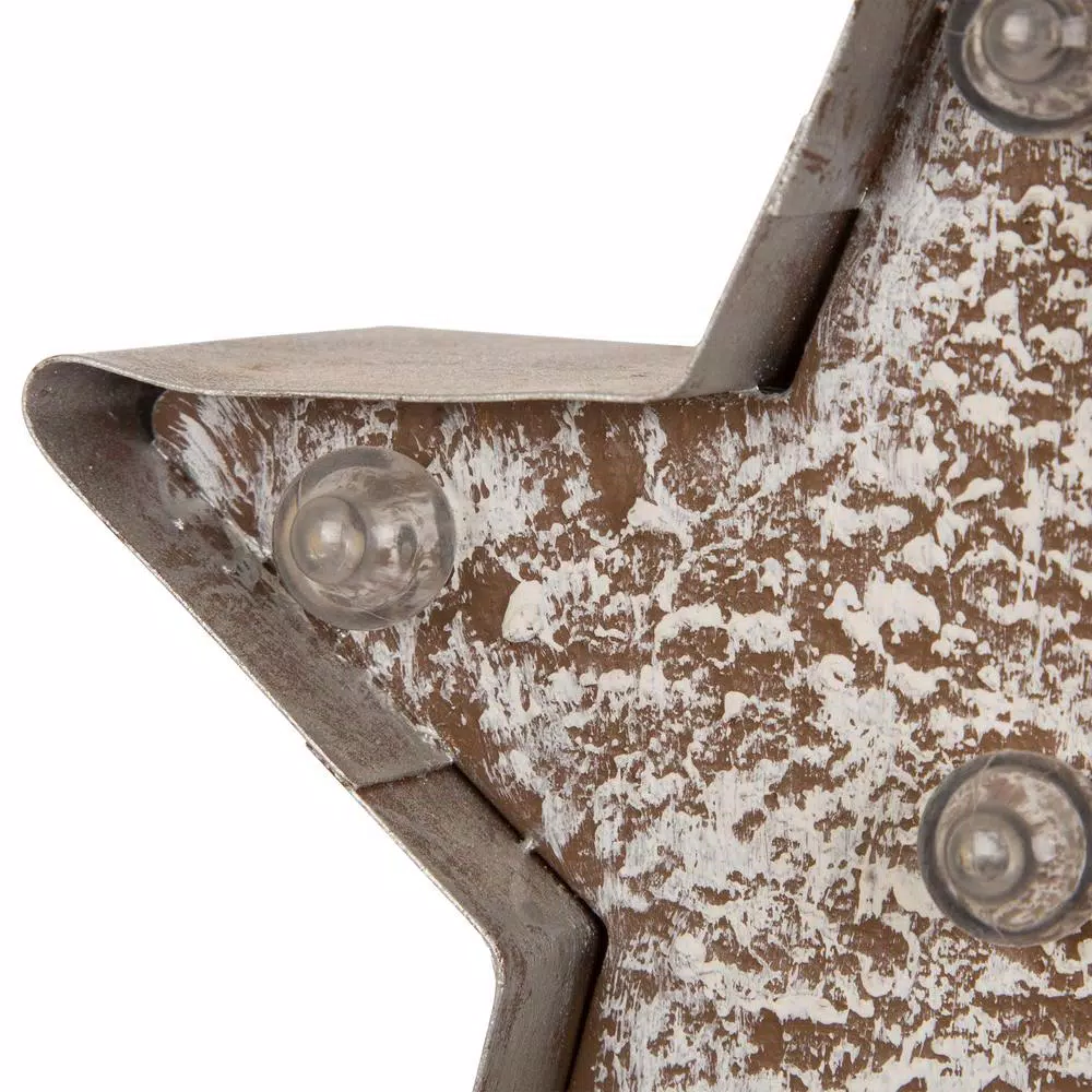 Glitzhome 7.5 In. H Marquee LED Lighted Christmas Stocking Holder Star 3 Glitzhome 7.5 In. H Marquee LED Lighted Christmas Stocking Holder Star - Image 3