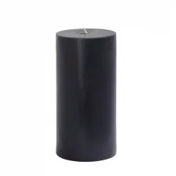 Zest Candle 3 In. X 6 In. Black Pillar Candles Bulk (12-Case)