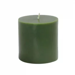Zest Candle 3 In. X 3 In. Hunter Green Pillar Candles Bulk (12-Case)