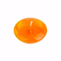 Zest Candle 3 In. Clear Orange Gel Floating Candles (6-Box)