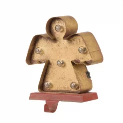 Glitzhome 4.92 In. L X 3.54 In. W X 7.48 In. H Marquee LED Angel And Tree Stocking Holder Set Of 2 -Indoor-Christmas-Decorations Sales unnamed file 595