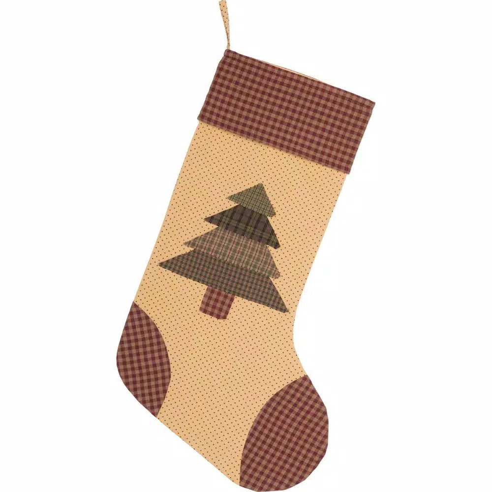 VHC Brands 20 In. Cotton Sequoia Creme White Rustic Christmas Decor Stocking 1 VHC Brands 20 In. Cotton Sequoia Creme White Rustic Christmas Decor Stocking