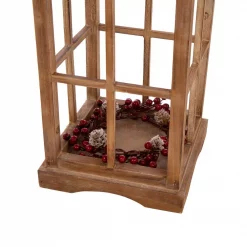 Glitzhome Brown Christmas Farmhouse Wood/Metal Lanterns (Set Of 2) -Indoor-Christmas-Decorations Sales unnamed file 670