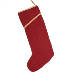 VHC Brands 20 In. Cotton/Nylon Revelry Brick Red Traditional Christmas Decor Stocking -Indoor-Christmas-Decorations Sales unnamed file 697