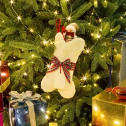 Glitzhome 12.5 In. Hooked Christmas Decor Stocking With Bone Shape 11 Glitzhome 12.5 In. Hooked Christmas Decor Stocking With Bone Shape -Indoor-Christmas-Decorations Sales unnamed file 708