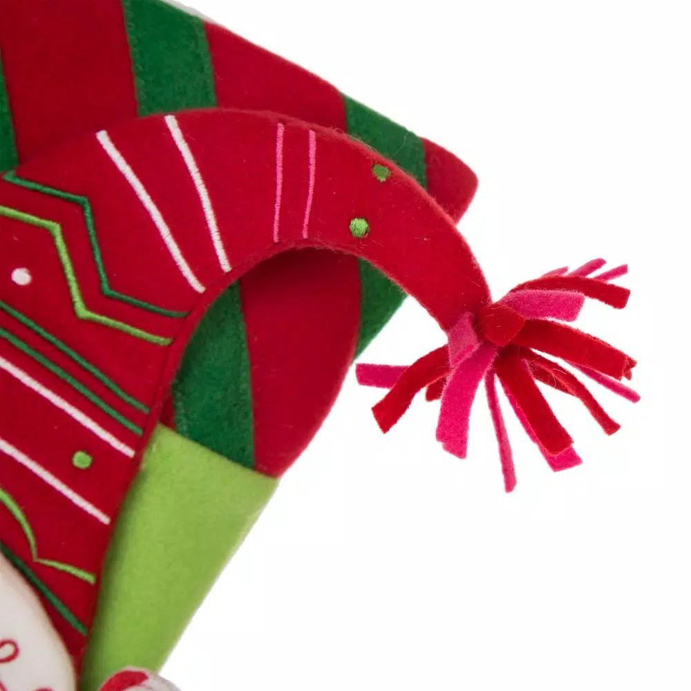 Glitzhome 21 In. L 3D Felt Christmas Stocking – Santa 2 Glitzhome 21 In. L 3D Felt Christmas Stocking – Santa - Image 2