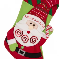 Glitzhome 21 In. L 3D Felt Christmas Stocking – Santa 10 Glitzhome 21 In. L 3D Felt Christmas Stocking – Santa -Indoor-Christmas-Decorations Sales unnamed file 720