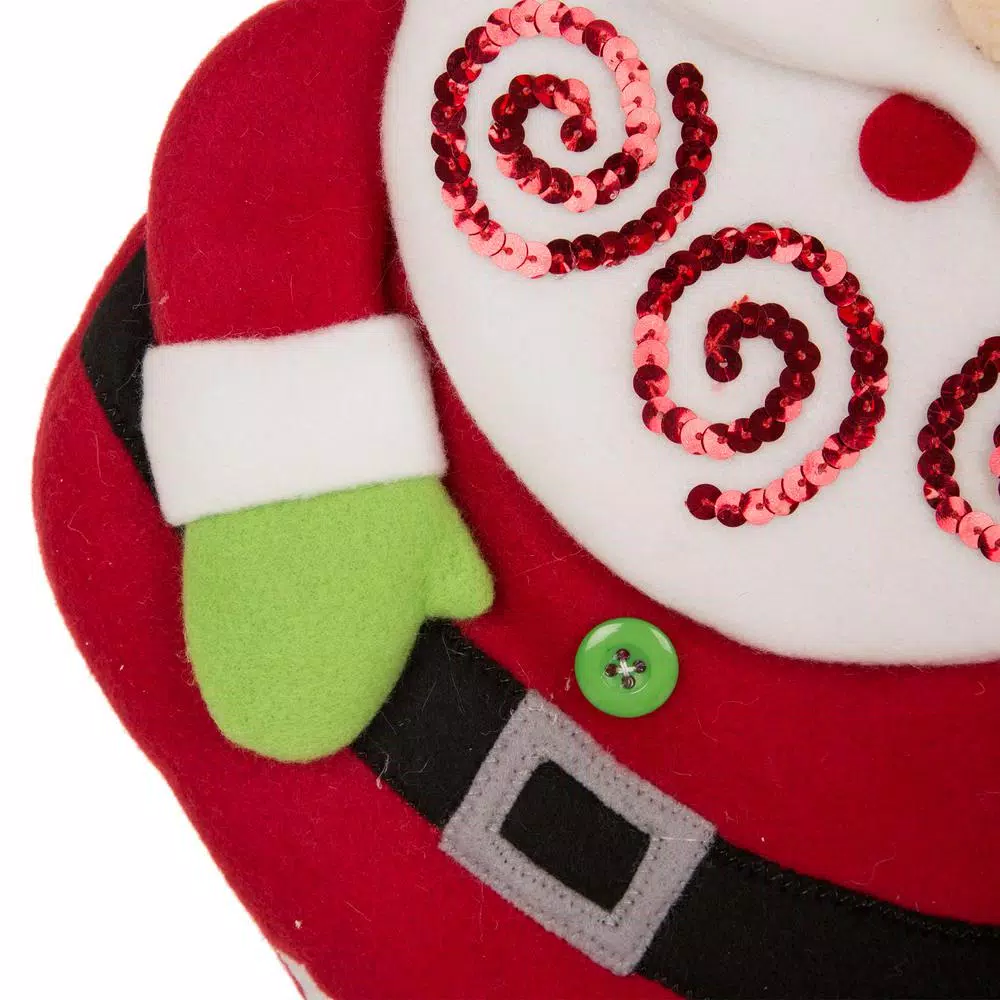 Glitzhome 21 In. L 3D Felt Christmas Stocking – Santa 4 Glitzhome 21 In. L 3D Felt Christmas Stocking – Santa - Image 4