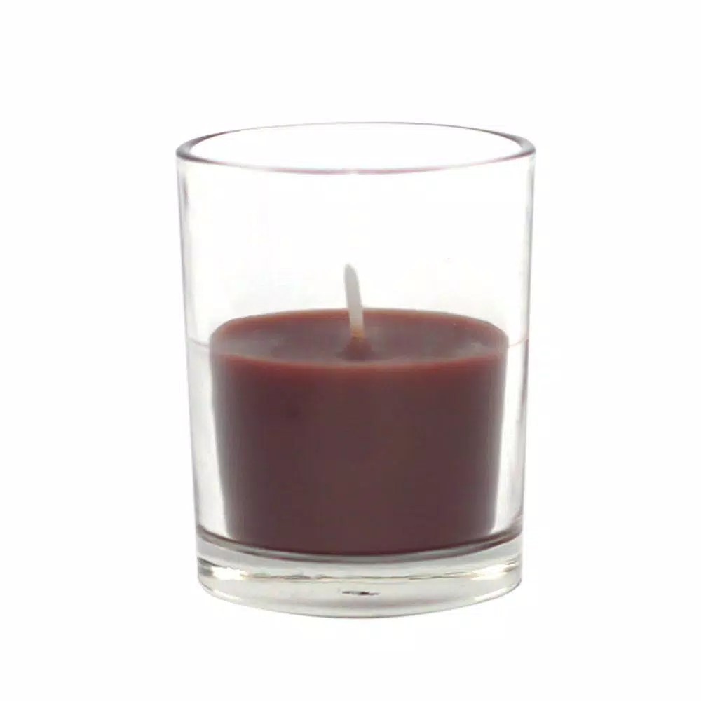 Zest Candle 2 In. Brown Round Glass Votive Candles (12-Box) 1 Zest Candle 2 In. Brown Round Glass Votive Candles (12-Box)